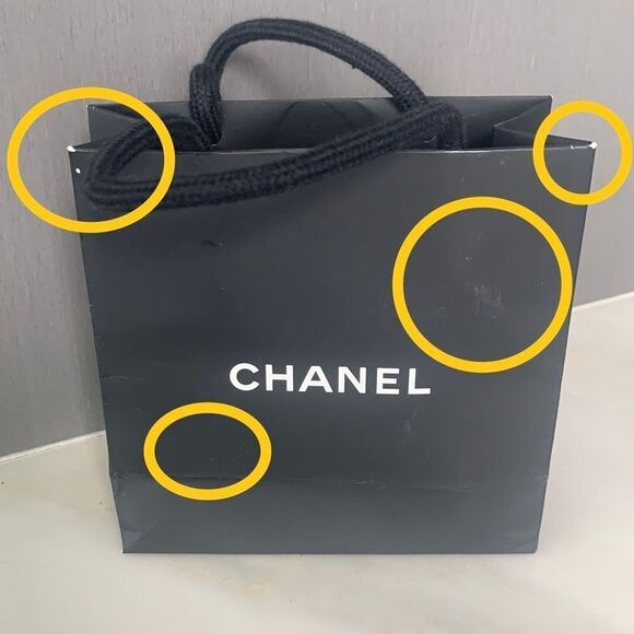 CHANEL Empty Small Shopping Bag – 5.5” x 5.5” x 2” with Extras - Picture 10 of 11